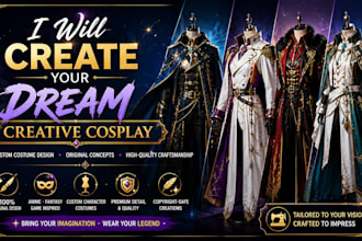 sew custom fabric cosplay costume commission anime cosplay cloth outfit design