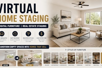 do real estate virtual staging and home digital staging services