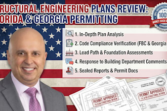 provide structural engineering plans review for florida and georgia permit