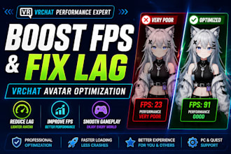 do photoshop editing and vrchat avater optimization within 1 hour