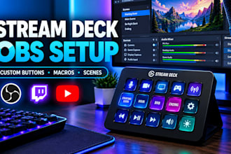 setup and customize stream deck for obs, twitch and youtube