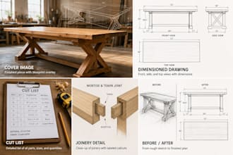 provide detailed DIY woodworking plans and cut lists