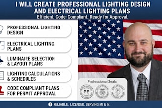 create professional lighting design and electrical lighting plans