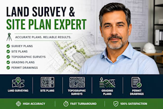 land survey draw survey plans site plan topography land surveyor grading permit