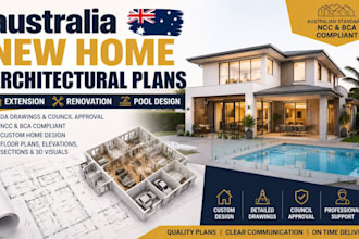 australian da drawings council approval architectural house renovation plans