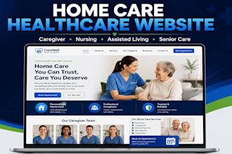 design home care healthcare website for caregiver nursing assisted living agency