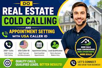 do real estate cold calling and appointment setting with USA caller id
