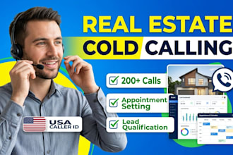 do real estate cold calling and appointment setting with USA caller id