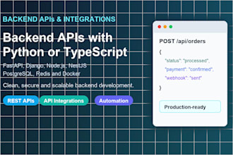 build backend apis, integrations and automation for your business