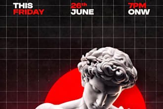 create design eye catching posters, flyers and event graphics