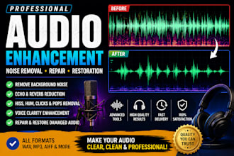 audio enhancement noise removal repair restoration cleanup voice clarity repair