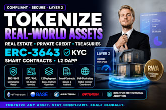 tokenize real estate, private credit with erc3643, kyc, smart contracts, l2 dapp