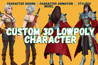 model low poly 3d character animation game asset rigging in blender n64 cc4 ps1