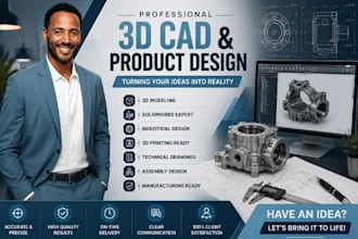 do industrial product design, 3d modeling,3d cad design, and technical drawing