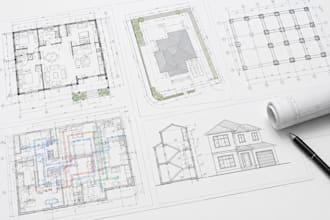 do autocad 2d floor plans, site plans, structural, mep and city permit drawings