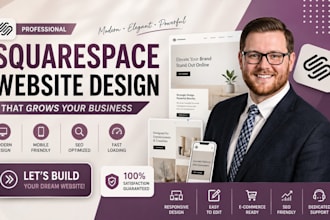 build design and redesign a professional squarespace website for your business