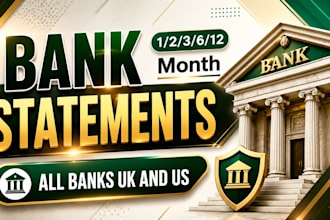 convert and format professional bank statements for USA, UK, canada