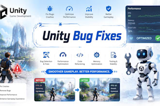 optimize, fix bugs, and improve performance of your unity game