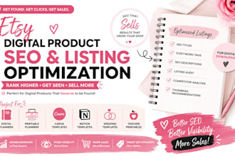 optimize etsy digital planner canva notion printable listings with seo that sell
