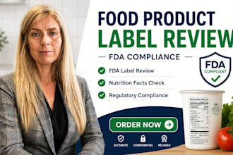review food product labels for fda compliance