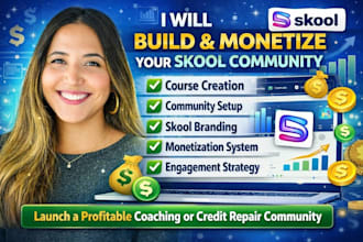 build and monetize skool community on credit repair online course creation