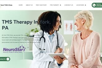build wix tms therapy website mental health neuromodulation website