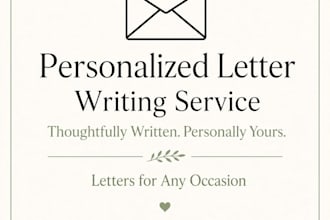 write a personalized letter for any occasion