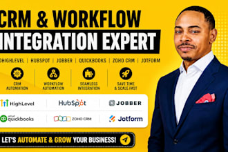 build CRM automation and integrate gohighlevel hubspot jobber quickbooks