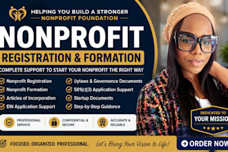 help with nonprofit registration, formation and startup documents