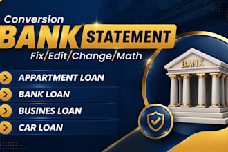 your business or personal audit and bank statements for loans