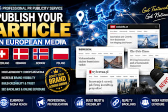 publish your article in european media, switzerland, denmark, norway, poland