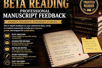 beta read your adventure story, novel, or creative manuscript