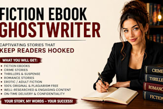 ghostwrite captivating fiction, crime, thriller, romance, and erotic ebooks