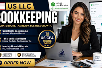 do US llc bookkeeping, tax return, sales tax, income tax as US CPA