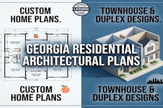 deliver georgia custom home design architectural plans townhouse duplex plans