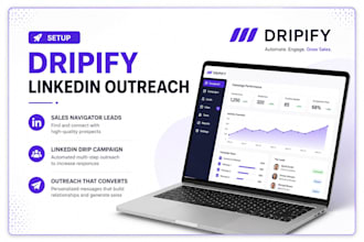 setup dripify linkedin outreach sales navigator leads email drip campaign