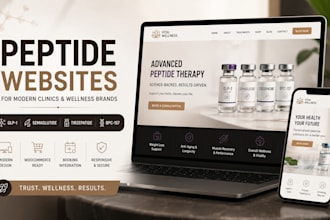 build peptide website, glp, semaglutide, tirzepatide bpc clinic wellness website