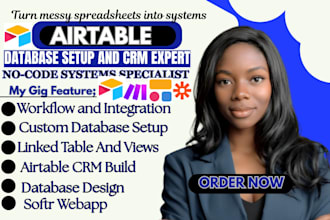 setup airtable database, airtable automation, airtable crm and expert