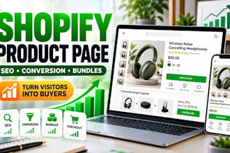optimize shopify product page SEO, conversion, bundles and sales