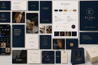 design luxury brand identity, feminine luxury brand identity and visual identity