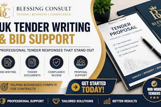 prepare UK tender documents and professional bid responses