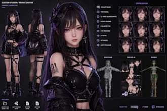 create anime vtuber avatar, vroid studio,  arkit blendshapes, c4d, cc5, vrchat