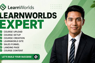build your learnworlds website, course setup, online course, lms website
