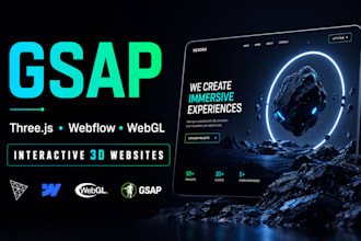 build gsap threejs webflow 3d interactive webgl animated website nextjs