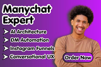 build instagram manychat automation and manychat ai chatbot dm funnel