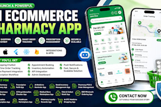 build ai ecommerce retail pharmacies app api shopping chatbot order tracking app