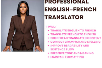 manually translate english to french or french to english