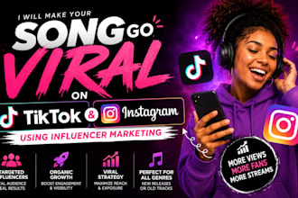 make your song go viral on tiktok and instagram using influencer marketing