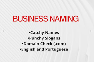 create catchy business names and slogans with domain availability