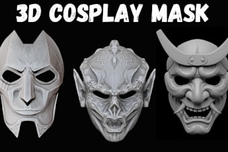 sculpt custom 3d cosplay mask 3d helmet 3d mask armor stl model for 3d printing